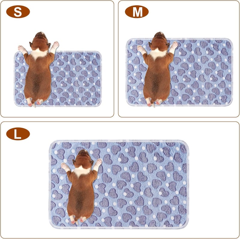 CADONO 1 Pack 3 Blankets Super Soft Fluffy Premium Fleece Pet Blanket Flannel Paw Printed Throw for Dog Puppy Cat (Small 23x16'', Purple, Pink, Green) - Image 2