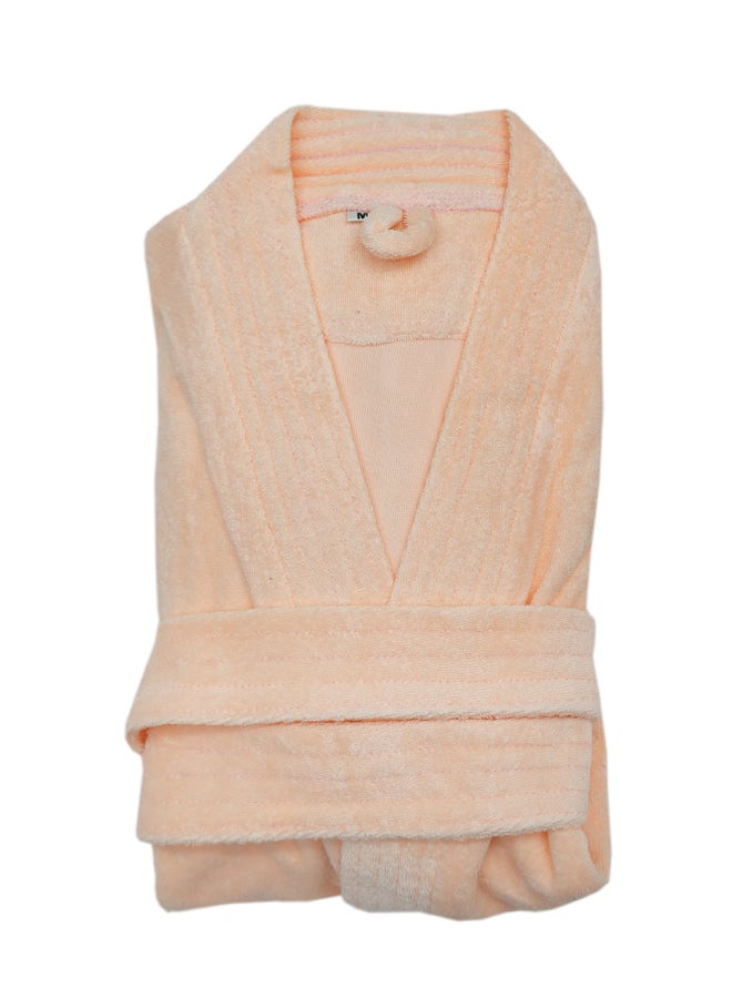 Ambrosia 100% Cotton Terry Bathrobe Medium Luxor Unisex Beige Soft Wrap Blanket Robe Highly Absorbent Plush Spa Hotel Loungewear - Image 1