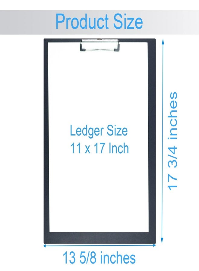 Acocony 11x17 Clipboard Vertical Extra Large Clipboard Low Profile Clip 11 x 17 Clipping Board PP Plactic Black Pack of 1 - Image 2