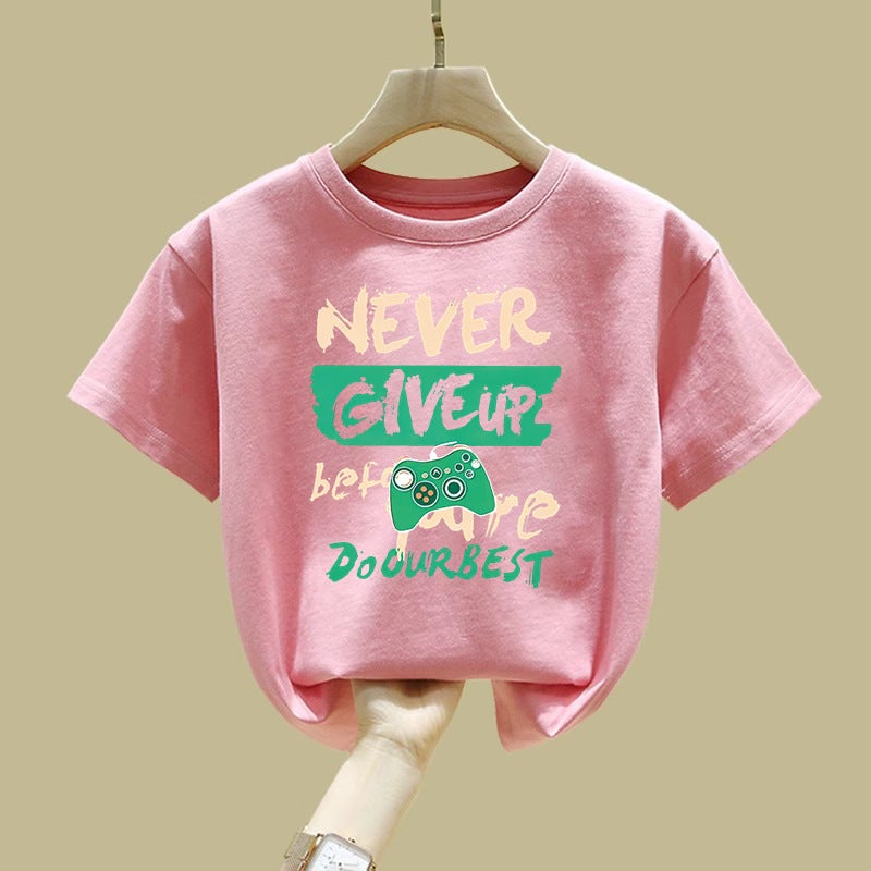 2097# Children'S Short-Sleeved T-Shirt Summer Pure New Boys Cotton Korean Girls' Boys' Clothes Half-Sleeved Top Children'S Clothing - Image 5