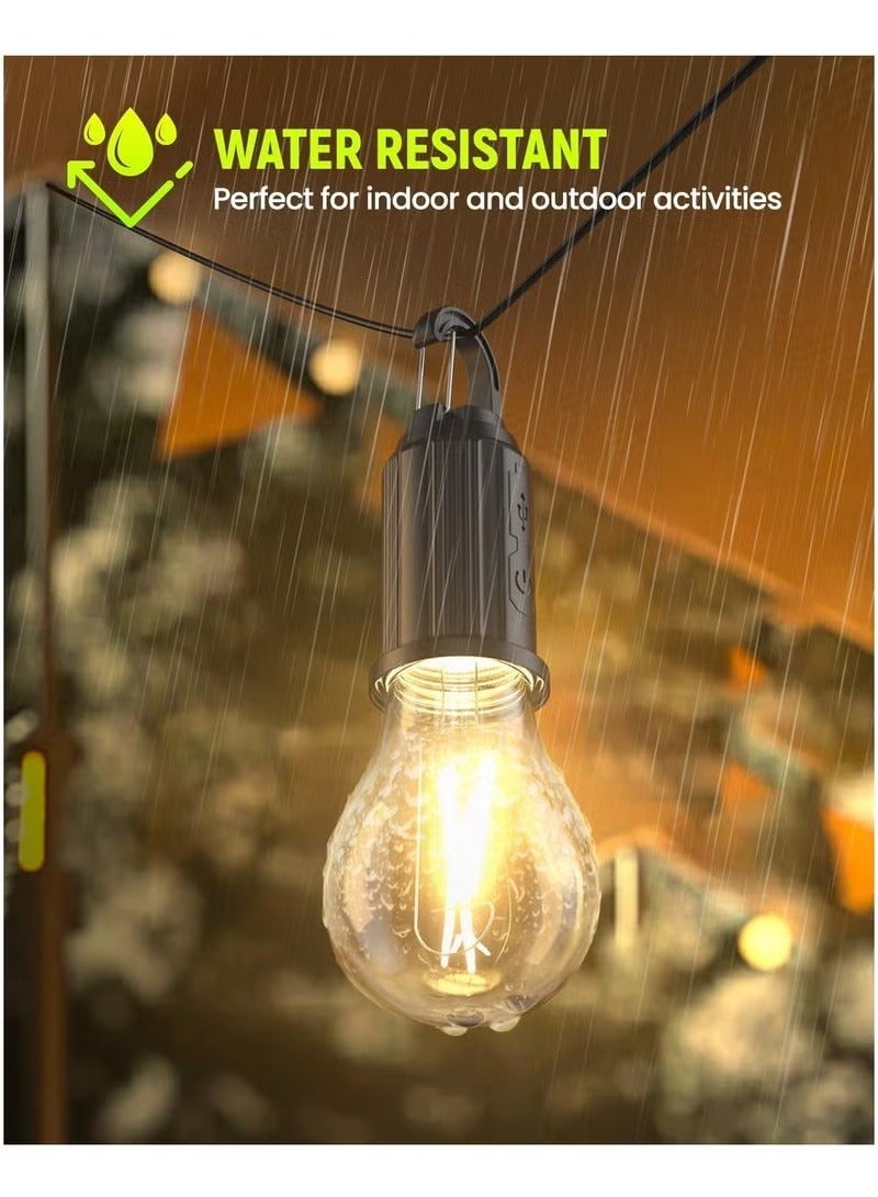 Solar Rechargeable Camping Lights, Waterproof LED Tent Lights with USB Cable, 3 Modes Hanging Camping Lantern, Hanging Lamp for Hiking, Emergency, Camping, Household, Car Repairing(1PCS) - Image 2