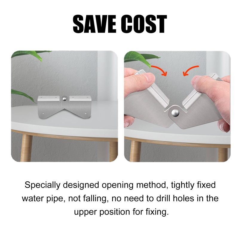 Gutter Extension Hinge 4-Pack Stainless Steel Flip-Up Design - No Drill Installation Gutter Downspout Hinge for Yard Maintenance, Home And Villa Gutters - Image 4
