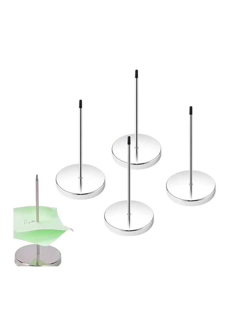 Terabyte Pack of 4 Stainless Steel 140mm / 5.5inch Straight Rod Paper Memo Receipt Holder Bill Fork Spike Stick Desk Straight Rod 5.5 Inch Long for Bill Fork Stick and Paper Memo Holder Spike - Image 1