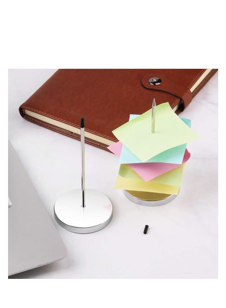 Terabyte Pack of 4 Stainless Steel 140mm / 5.5inch Straight Rod Paper Memo Receipt Holder Bill Fork Spike Stick Desk Straight Rod 5.5 Inch Long for Bill Fork Stick and Paper Memo Holder Spike - Image 2