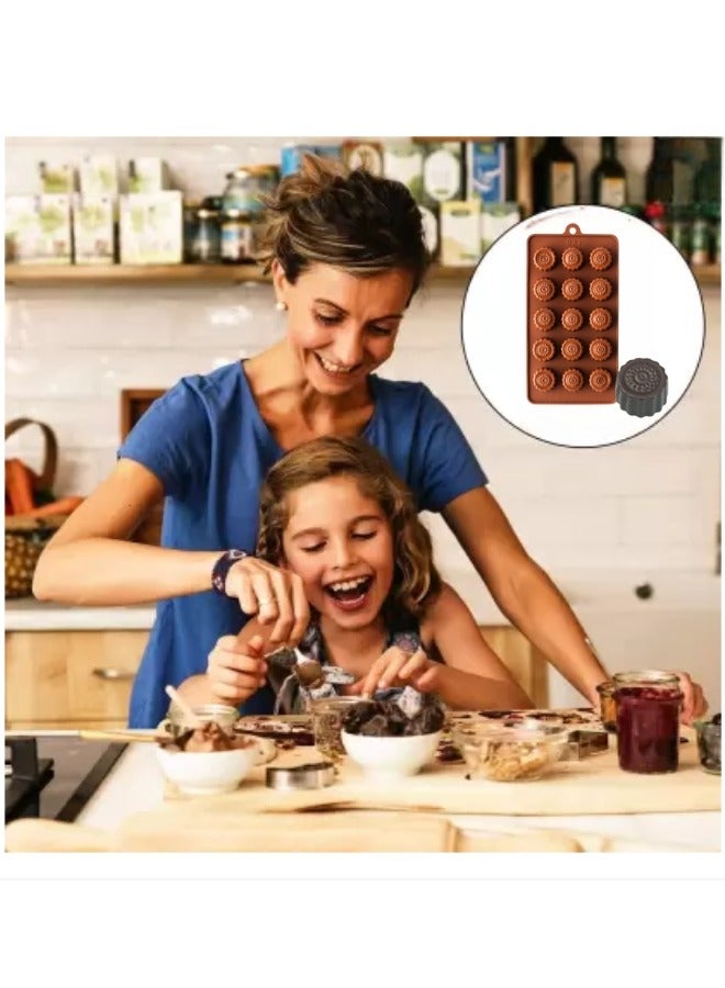 هابي هوم قالب سيليكون للشوكولاتة والحلوى ومكعبات الثلج-بنى - Image 2