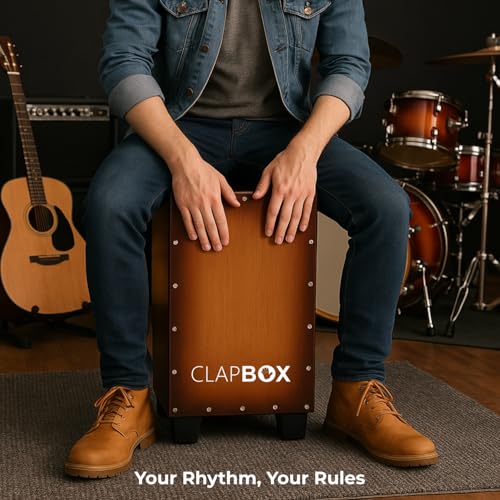 Clapbox Cajon CB45 -Crate Design, Birch Wood (H:50 W:30 L:30) - 3 Internal Snares, Deep Bass tone. - Image 2