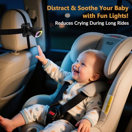 Wkzay Baby Car Camera HD 1080P - 150° Wide Angle, Night Vision, Adjustable View, LED Lights, Easy Installation, Infant Safety, Rear Seat Monitoring for Car Travel - Image 5