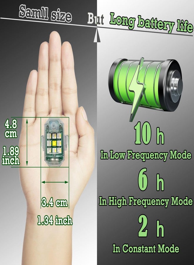 tecooller Wireless Strobe LED Lights,4 Pcs,RGB Emergency Warning Lights,USB Rechargeable,Totally 30 Flash Modes,High Brightness,Compatible for Car,Motorcycle,Bicycle - Image 3