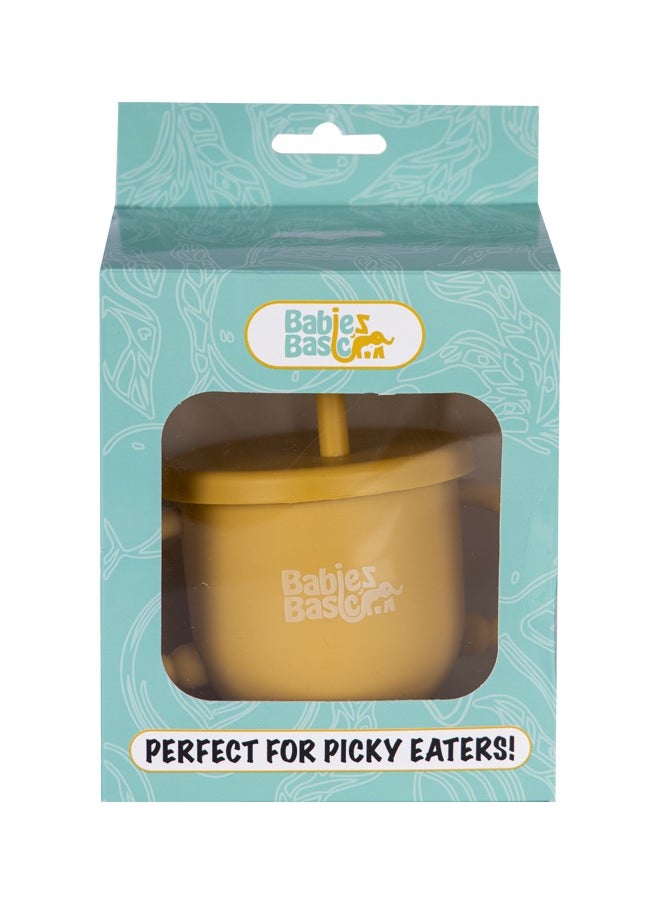 Babies Basic - Multi Purpose 2 In 1 Silicone Cup With Interchangable Straw And Snack Lid - Image 1