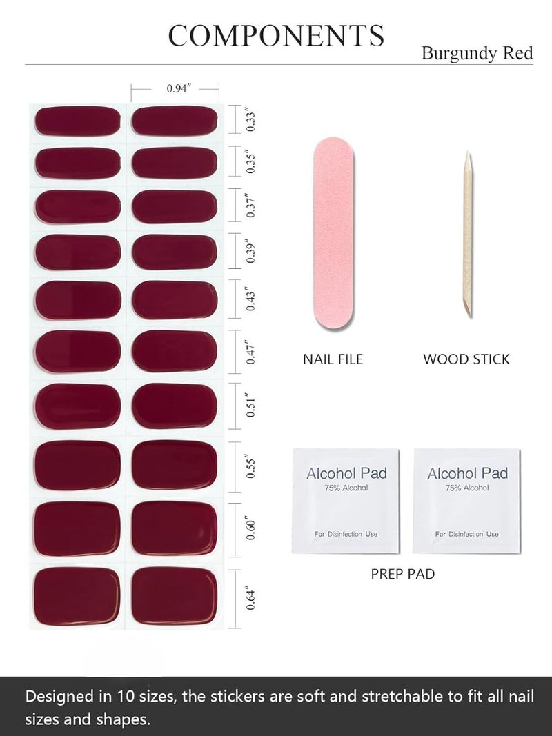 Bolt Bee Semi Cured Gel Nail Strips Stickers Gel Nail Wraps UV Light Required Salon Quality 12 sheets set with UV Lamp Plain - Image 5