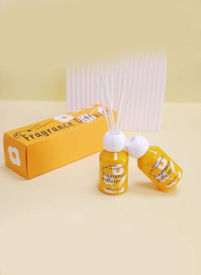 Betaoby 100 ml Luxury Reed Diffuser - Orange | 3.4 oz | Aromatherapy Air Freshener Fragrance Home Fragrance, Oil Diffuser - Image 1