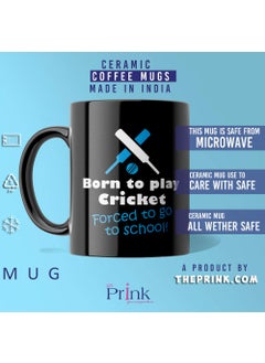 LIGHTNIING HAMMERZ LIGHTNIING HAMMERZ Born to Play Cricket Coffee Mugs Printed Coffee Mugs Mugs for CricketersFans Kids 330ml Microwave Dishwasher Gift for Friends  - Image 4