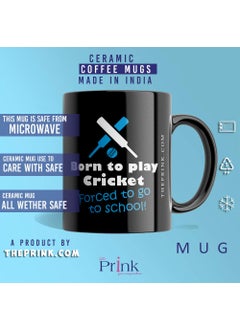 LIGHTNIING HAMMERZ LIGHTNIING HAMMERZ Born to Play Cricket Coffee Mugs Printed Coffee Mugs Mugs for CricketersFans Kids 330ml Microwave Dishwasher Gift for Friends  - Image 5