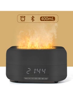 Mi VAZA Essential Oil Diffuser, Flame Aroma Diffuser With Bluetooth Speaker And Clock, Durable Long Lasting Aromatherapy Diffuser, Portable Silent Room Diffusers For Home Office, (Black 2)  - Image 3