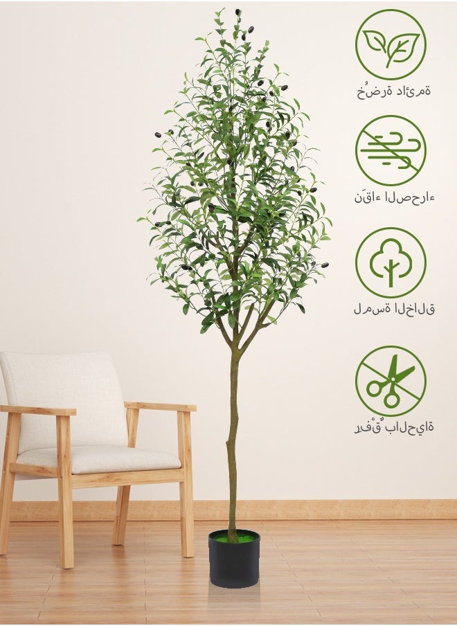 JOGAMS Artificial Olive Trees with Pot Faux Olive Branches and Fruits Lifelike Olive Tree Plants for Home Office Living Room Indoor Decor  - Image 2