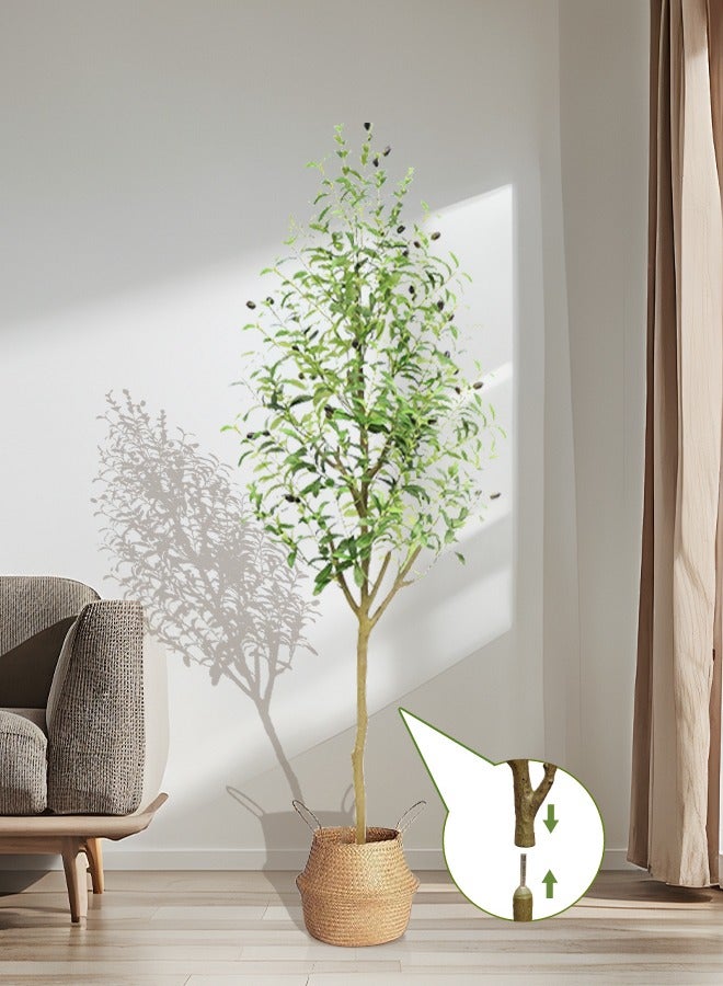 Artificial Olive Trees with Pot Faux Olive Branches and Fruits Lifelike Olive Tree Plants for Home Office Living Room Indoor Decor