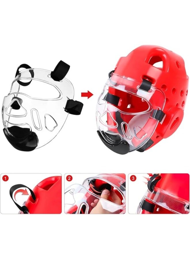 Taekwondo Boxing Mask (Face Shield) Hockey and Karate Helmet, Hockey Mask, Multicolor Boxing Face Guard Multicolour - Image 3