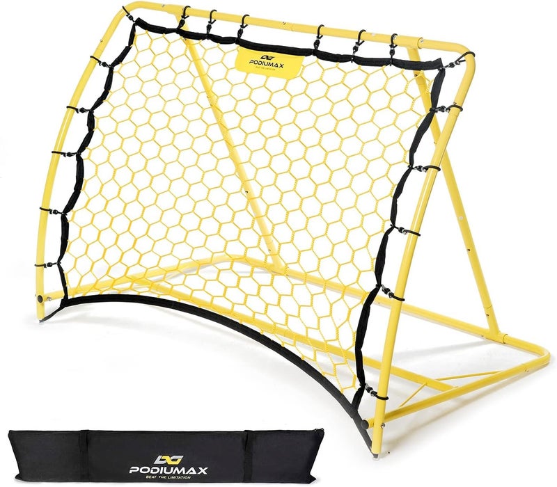 PodiuMax Soccer Rebounder Net 2 Angle Soccer Bounce Back Net for Control Passing Practice Training 4x3ft Excellent Elasticity Rebound with Carry Bag Portable for Teens Adults - Image 2
