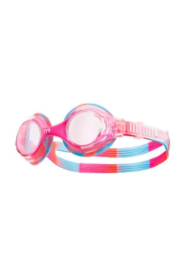 TYR TYR Youth Tie Dye Swimple Goggles, Pink/White, One Size, Age 3-10 - Image 3