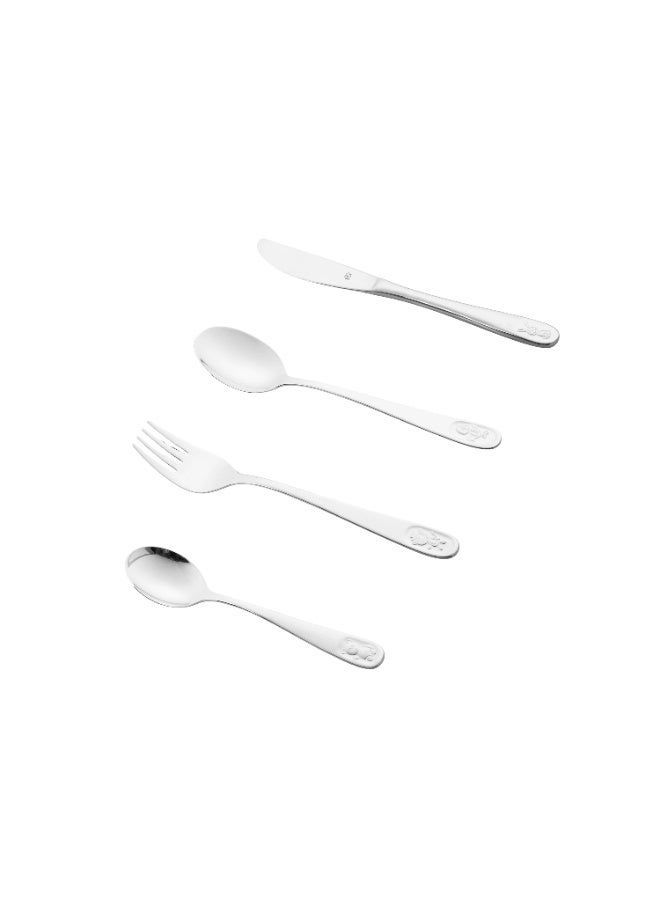 BSF 🍴 Small Plain Stainless Steel Children's Cutlery Set (Spoon + Fork + Knife + Teaspoon) – 4 Pieces ✨ - Image 2