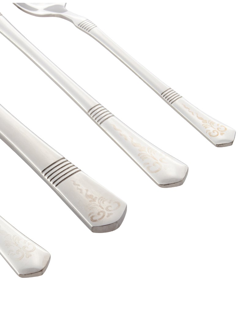 Dania Stainless steel spoons, forks and knives set, 24 pieces  - Image 3