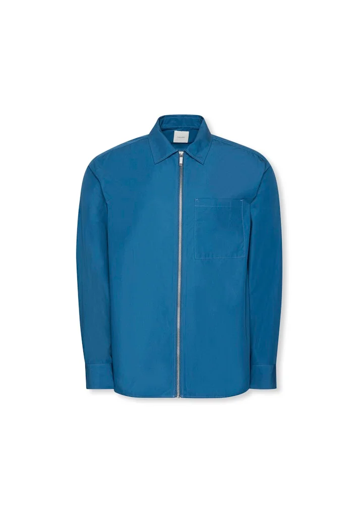 كالفن كلاين جينز Relaxed Zip Up Poplin Overshirt