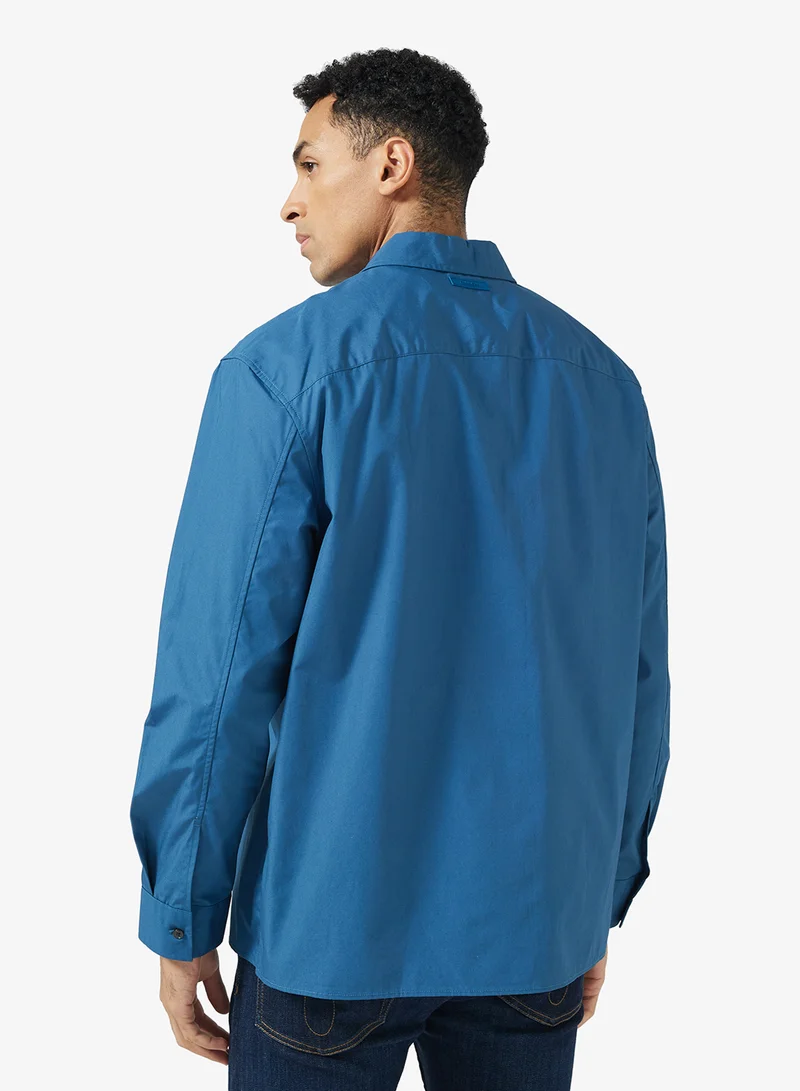 Calvin Klein Jeans Relaxed Zip Up Poplin Overshirt