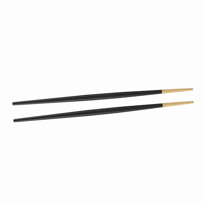 Black Gold Stainless Steel 304 Chopsticks Set Heat Resistant Durable For Home And Restaurant Use - Image 2