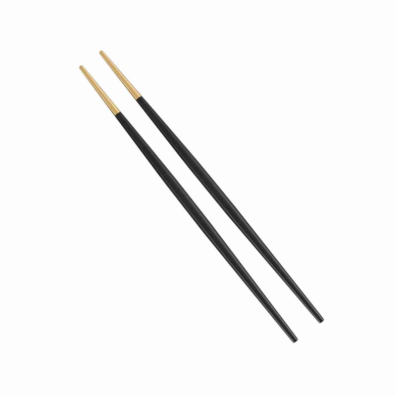 Black Gold Stainless Steel 304 Chopsticks Set Heat Resistant Durable For Home And Restaurant Use - Image 4