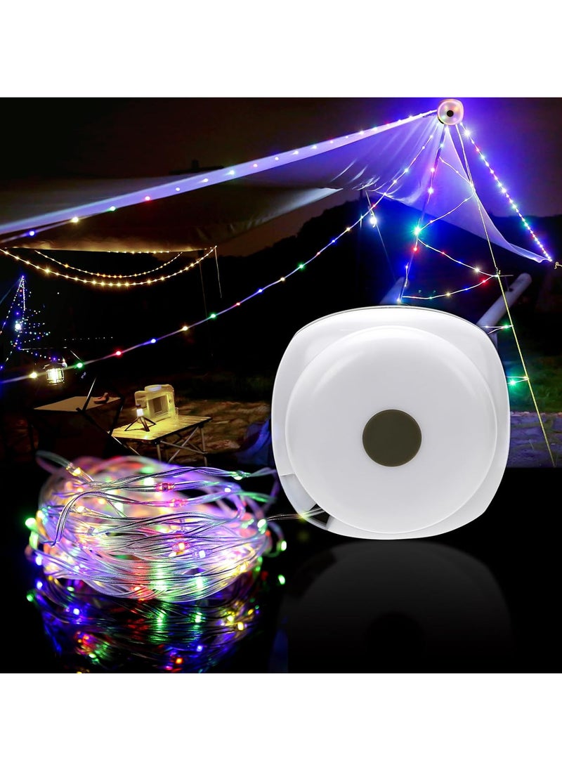 Generic Camping Light, 5 Lighting Modes, Length 32.8 ft, Colorful Outdoor String Lights, Retractable LED Strip, Waterproof, Rechargeable, Portable Camping Lights for Camping, Yard (Colorful Light)  - Image 1