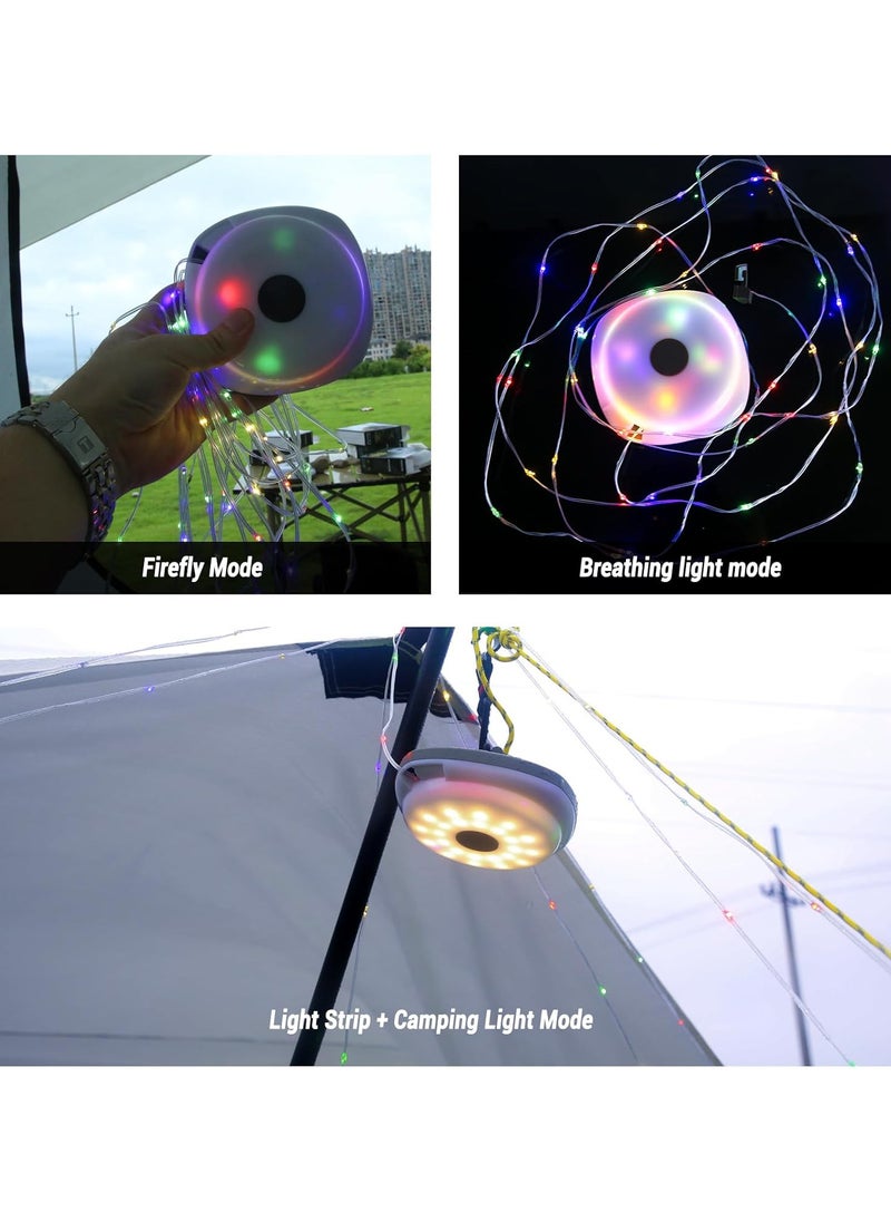 Generic Camping Light, 5 Lighting Modes, Length 32.8 ft, Colorful Outdoor String Lights, Retractable LED Strip, Waterproof, Rechargeable, Portable Camping Lights for Camping, Yard (Colorful Light)  - Image 3
