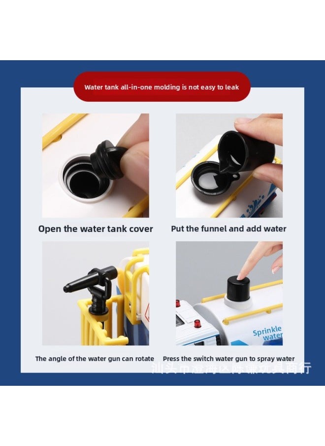 null - Jiaye 1:50 Sanitation Sprinkler Model Simulation Alloy Road Cleaning Car Water Spray Engineering Series Toy Car-Color:1:50 Engineering Dump Truck Boxed - Image 1