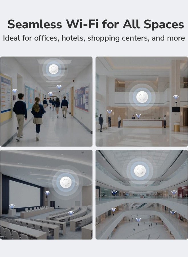 cudy BE11000 Tri-Band Wi-Fi 7 Wireless Access Point, WiFi AP, 1 x 10GB SFP+ Port, 2.5G PoE-in, Cudy APP Control and Mesh, PoE/DC Powered, AP11000 - Image 4