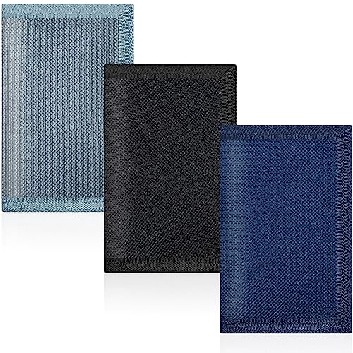 Amutta 3 Pieces RFID Canvas Wallet for Men - Teen Wallets for Boys with Magic Sticker, Nylon Wallet for Teen Boy with Coin Pocket, Boy Wallet for Kids Christmas/Birthday - Image 1