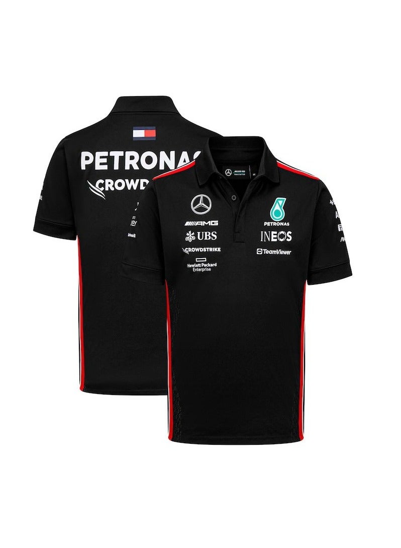 F1 Racing Team Mercedes Benz Polo shirt Super Cool Size M For 73-83 Kg Men