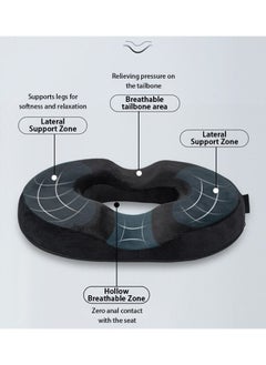 Arabest Orthopedic Donut Pillow, Hemorrhoid Tailbone Pad, Sacral Chair Pillow, Relieving Postpartum Sciatic Nerve Problems During Pregnancy Pain (Velvet Black)  - Image 5