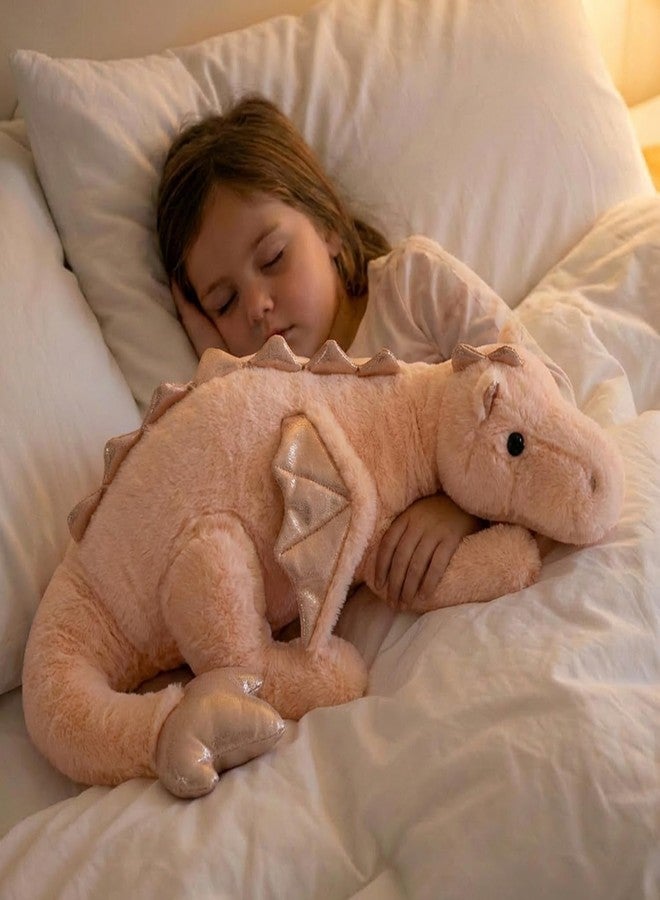 ARELUX Large 36in Cute Dragon Stuffed Animals Plush Toy Soft Pink Pterosaur Plushie Giant Fuzzy Dinosaur Pillow Plushies with Wings Cuddly for Friends Family Member - Image 5