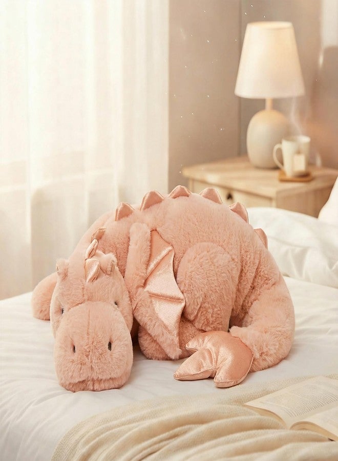ARELUX Large 36in Cute Dragon Stuffed Animals Plush Toy Soft Pink Pterosaur Plushie Giant Fuzzy Dinosaur Pillow Plushies with Wings Cuddly for Friends Family Member - Image 1