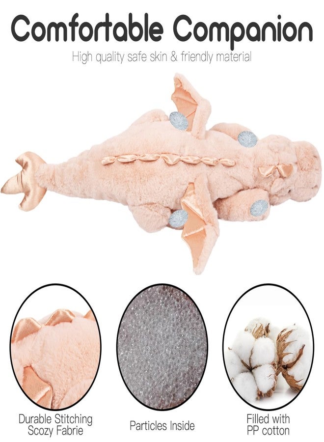 ARELUX Large 36in Cute Dragon Stuffed Animals Plush Toy Soft Pink Pterosaur Plushie Giant Fuzzy Dinosaur Pillow Plushies with Wings Cuddly for Friends Family Member - Image 4