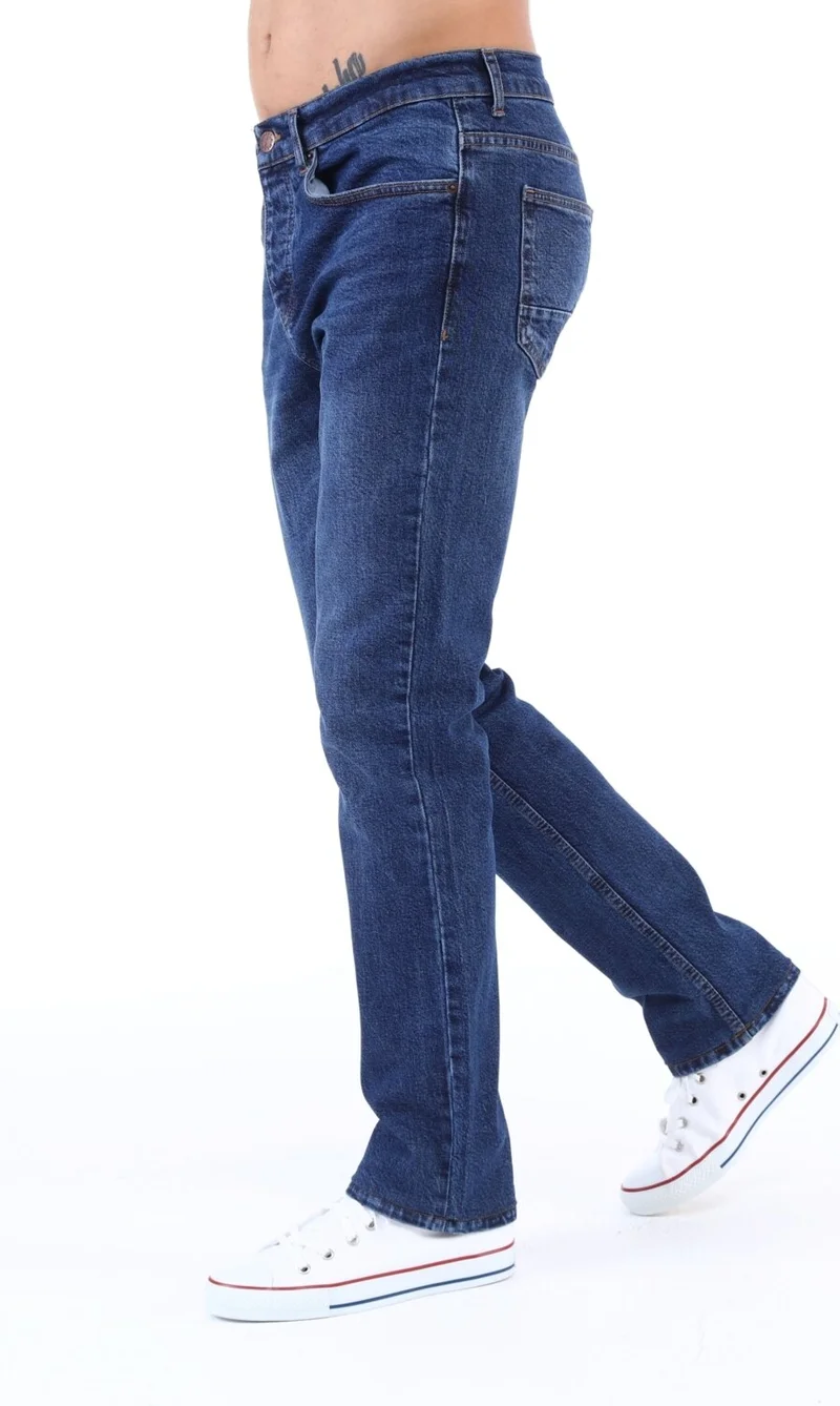 Cedy Denim Men's Yüksel Waist Wide Cut Piggy Leg Denim Trousers Regular Fit Jean C336