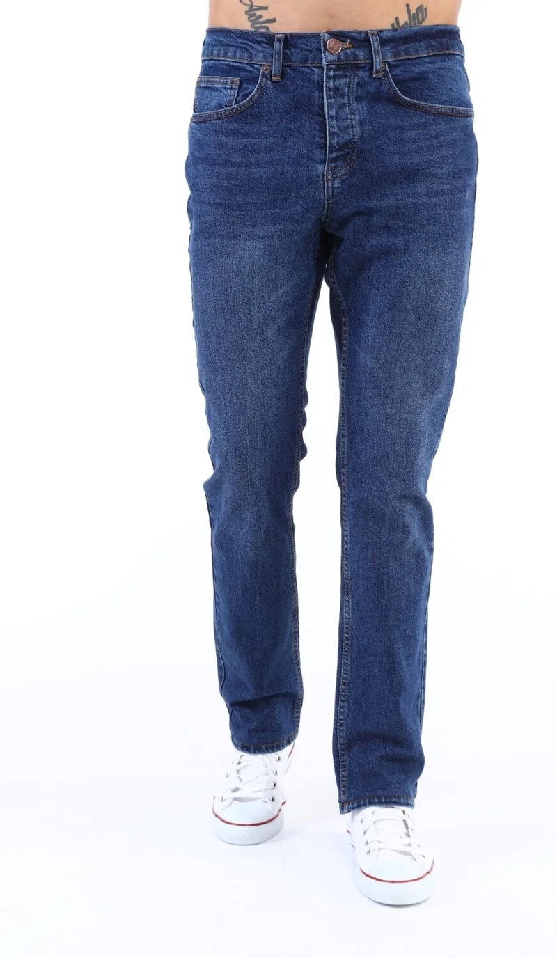 Cedy Denim Men's Yüksel Waist Wide Cut Piggy Leg Denim Trousers Regular Fit Jean C336