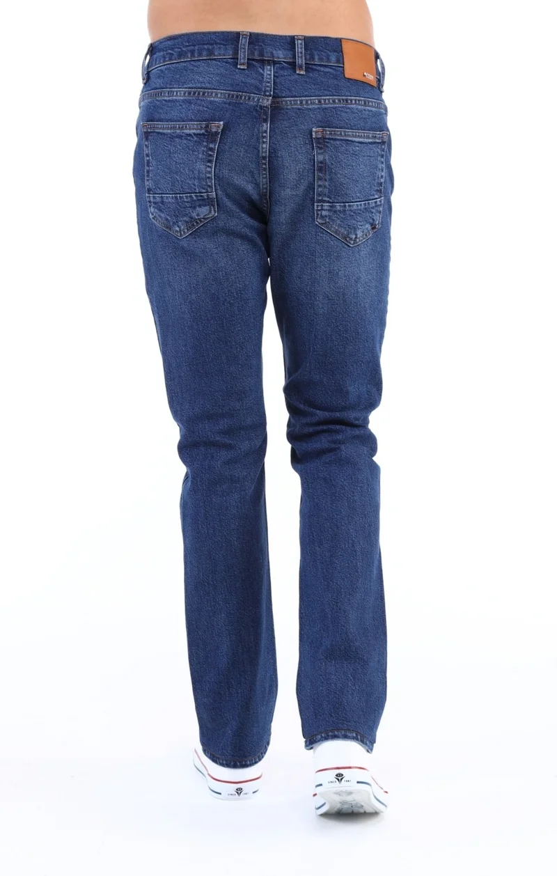 Cedy Denim Men's Yüksel Waist Wide Cut Piggy Leg Denim Trousers Regular Fit Jean C336