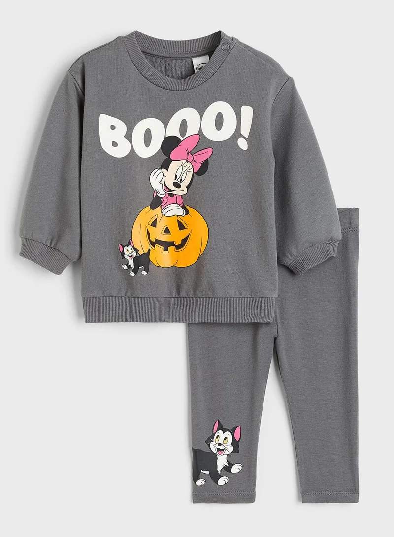 H&M Kids Printed Sweatshirt & Sweatpants Set