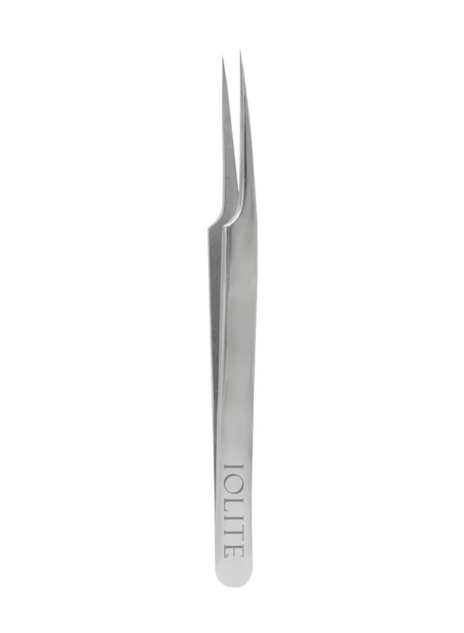 IOLITE Lash View Eyelash Extension Tweezers Straight Curved Stainless Steel Precision Curved Tips Gold - Image 4