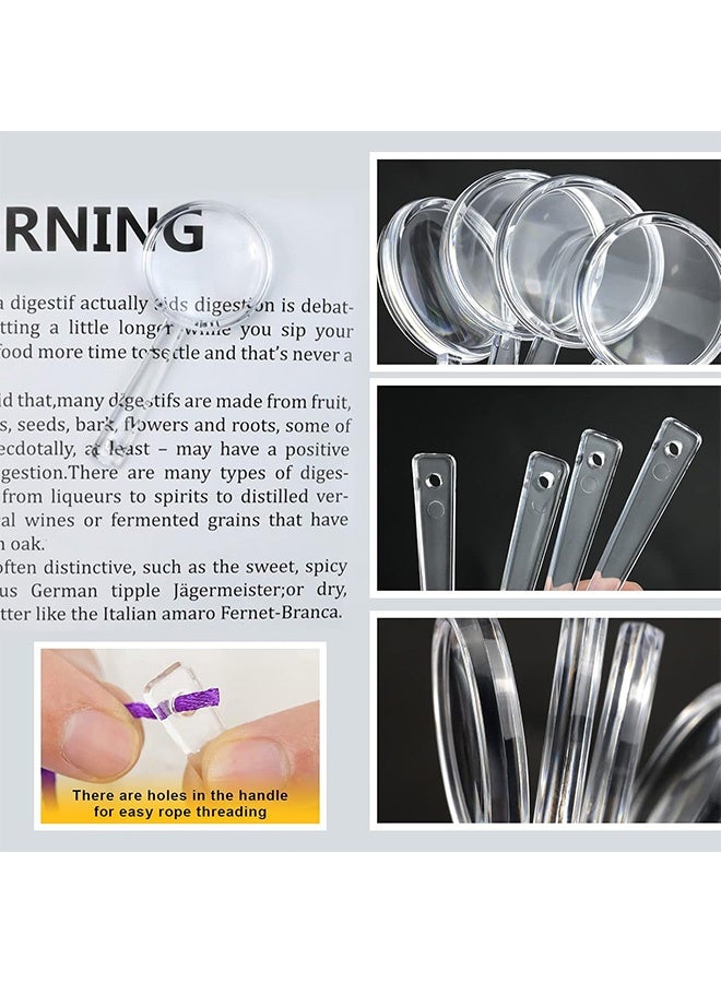 Quantum 20 PCS Mini Magnifying Glasses, 5X Plastic Mini Handheld Magnifying Glasses, Portable Reading Magnifiers Ideal for Kids, Seniors Students at School and Outdoor Use - Image 4