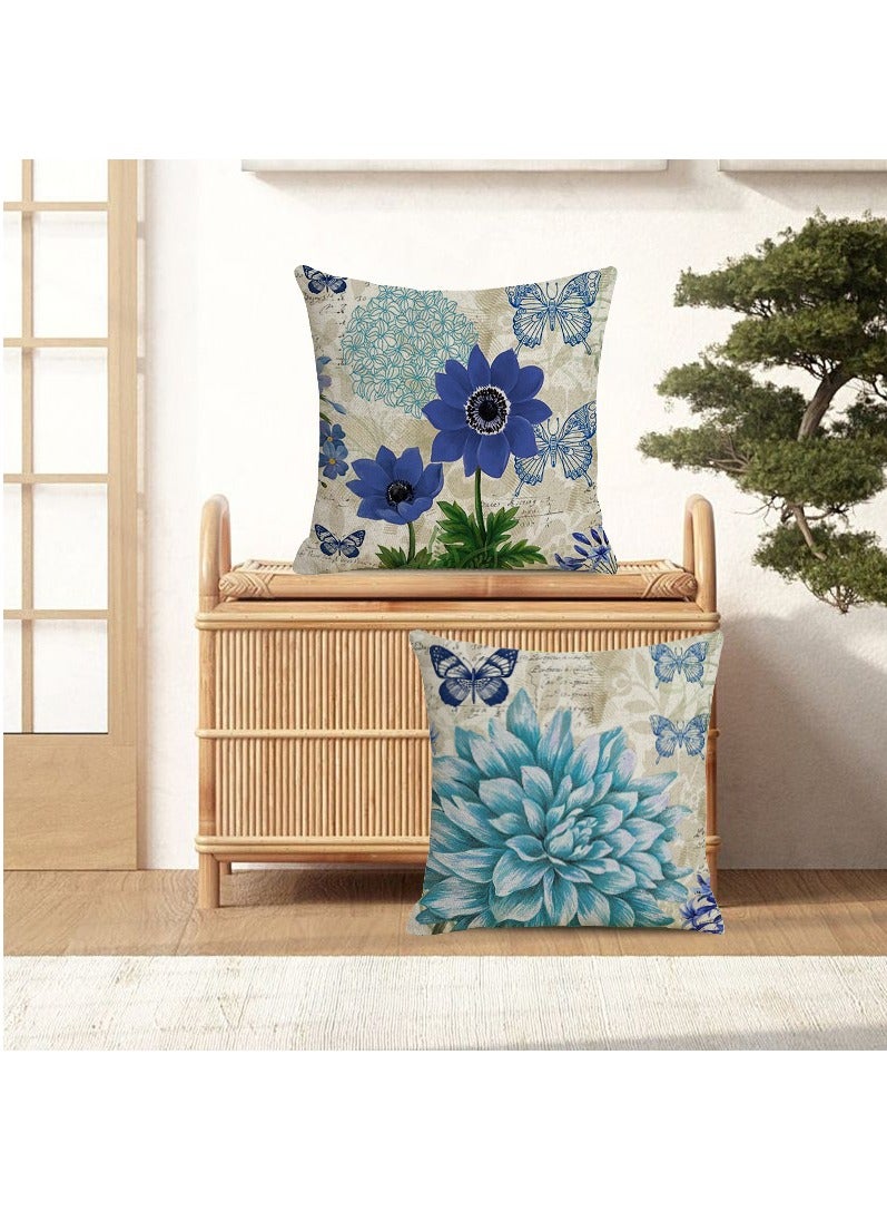 FASHION HOME Set of 4 Cushion Covers Decorative Throw Pillow cases for Living Room Garden Outdoor Décor - Image 3