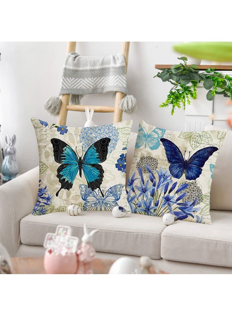 FASHION HOME Set of 4 Cushion Covers Decorative Throw Pillow cases for Living Room Garden Outdoor Décor - Image 5