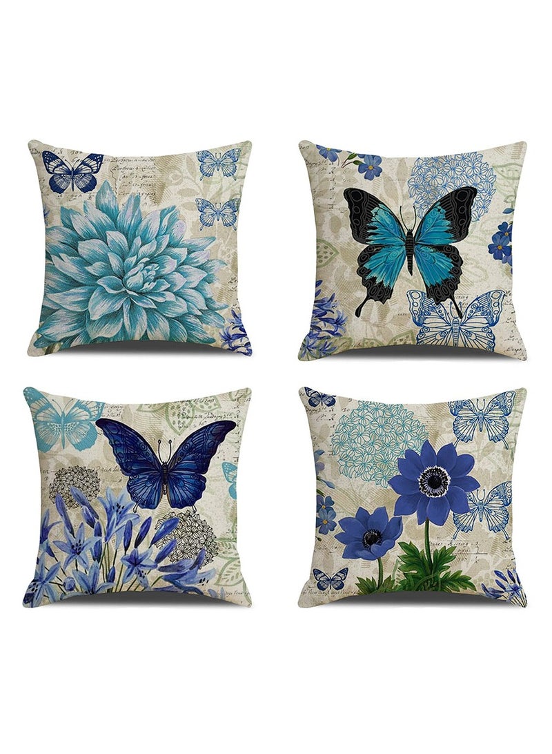 FASHION HOME Set of 4 Cushion Covers Decorative Throw Pillow cases for Living Room Garden Outdoor Décor - Image 2