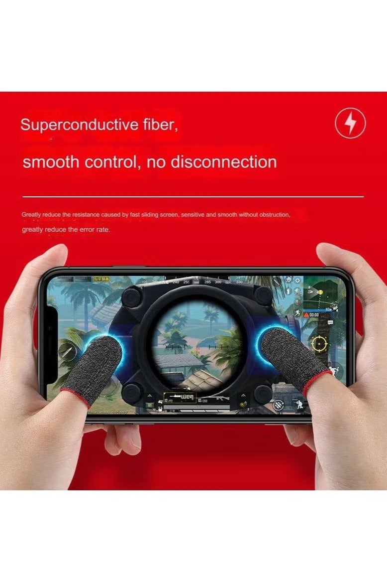 2 Pairs Gaming Finger Sleeves ,Anti Sweat Gaming Finger Sleeves,Premium Super-thin Breathable Silver Fiber Thumb Finger Gloves, High Touch Sensitivity for Phone Game COD, FORTNITE, LEGENDS(Blue) - Image 4