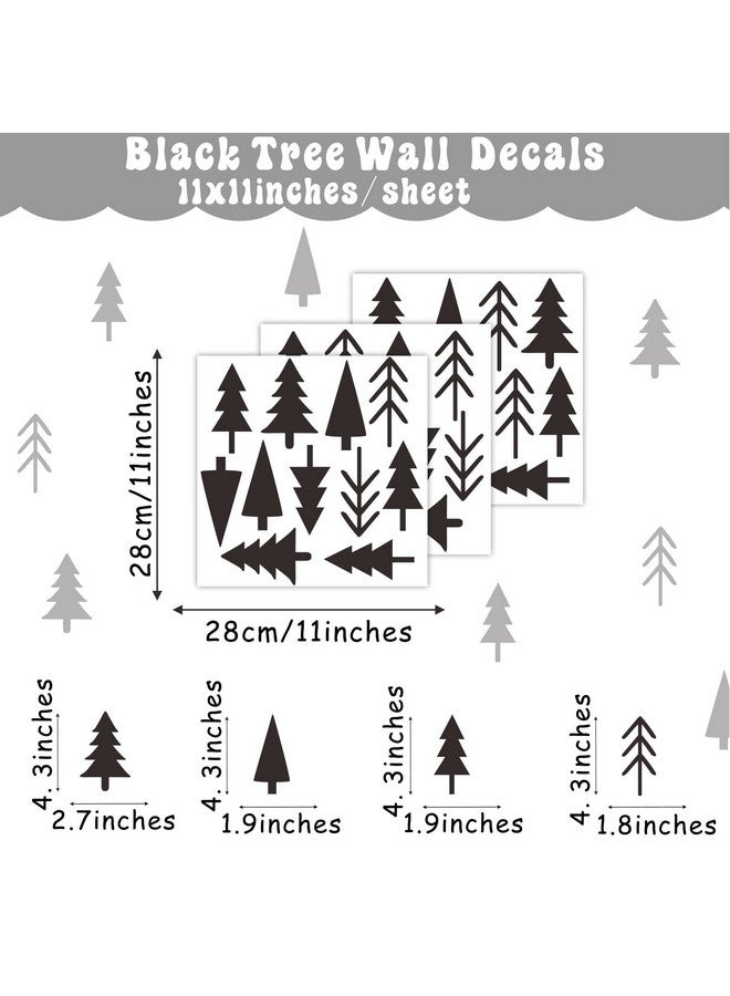 THEYGE Small Pine Tree Wall Sticker - Vinyl Forest Woodland Decals - Peel and Stick for Nursery, Kids Room, Bedroom Decor - Image 5